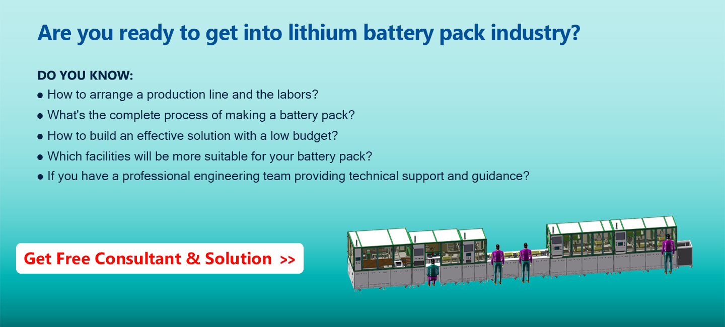 Ligne d'assemblage de batteries au lithium