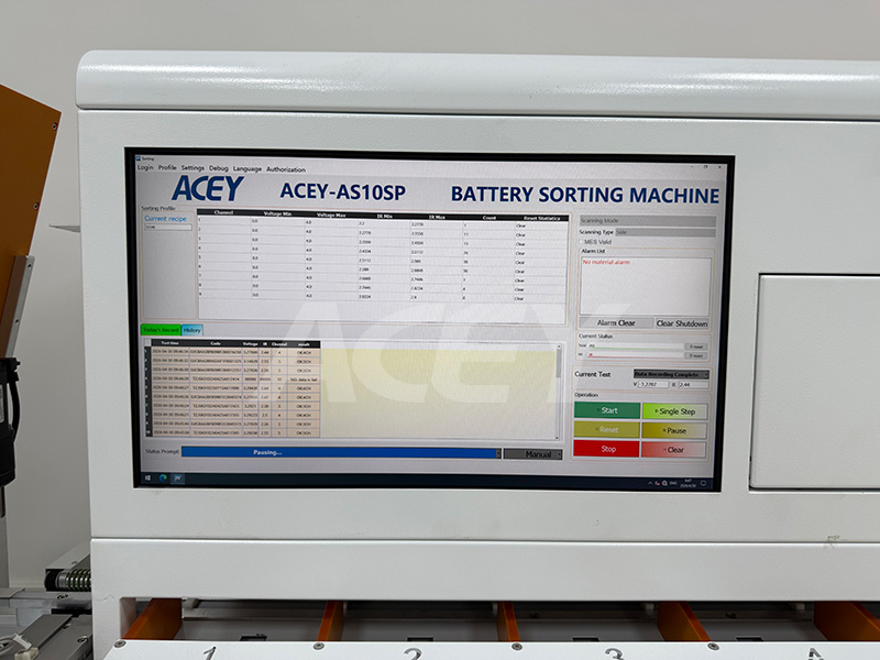 Lithium battery sorting machine