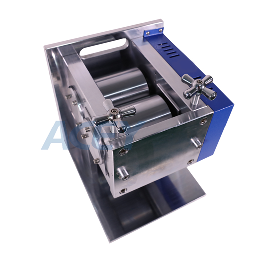  200 mm machine de presse à rouleaux horizontale manuelle d'électrode de batterie 