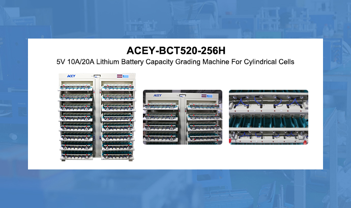 machine de classement de capacité de batterie au lithium 5V 10A/20A pour cellules cylindriques